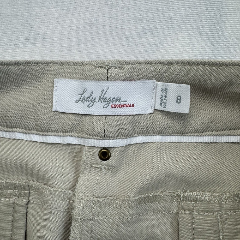 Lady Hagen Essentials Women's Size 8 Khaki Golf Pants Straight Leg - Picture 2 of 6